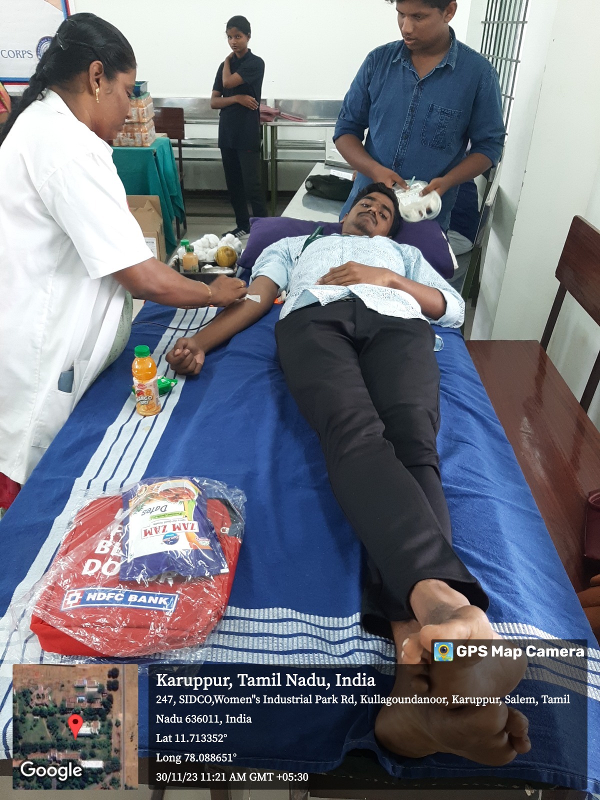 GCE salem and GMKMC college jointly organized a Special Blood Donation Camp at the GCE campus on 30.11.2023