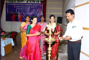 “Health and Lifestyle of Women” at GCE, Salem, on 07.03.2025. Resource Persons: Dr. Ankitha Manohar, M.B.B.S, M.D,M.B.A Consultant Obstetrician and Gynaecologist at RPS Hospital, Salem & Dr. G. Vimala Rosaline, Former Principal of the college.
