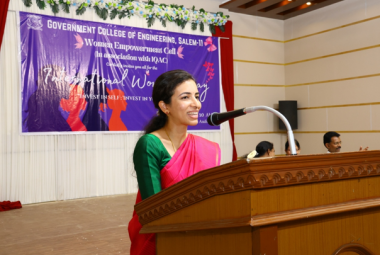 “Health and Lifestyle of Women” at GCE, Salem, on 07.03.2025. Resource Persons: Dr. Ankitha Manohar, M.B.B.S, M.D,M.B.A Consultant Obstetrician and Gynaecologist at RPS Hospital, Salem & Dr. G. Vimala Rosaline, Former Principal of the college.