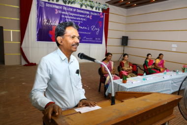 “Health and Lifestyle of Women” at GCE, Salem, on 07.03.2025. Resource Persons: Dr. Ankitha Manohar, M.B.B.S, M.D,M.B.A Consultant Obstetrician and Gynaecologist at RPS Hospital, Salem & Dr. G. Vimala Rosaline, Former Principal of the college.