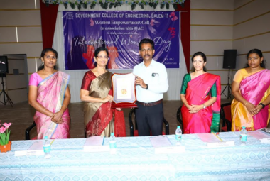 “Health and Lifestyle of Women” at GCE, Salem, on 07.03.2025. Resource Persons: Dr. Ankitha Manohar, M.B.B.S, M.D,M.B.A Consultant Obstetrician and Gynaecologist at RPS Hospital, Salem & Dr. G. Vimala Rosaline, Former Principal of the college.