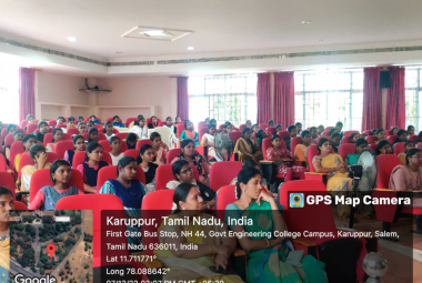 Women Development Cell - Awareness Programme on “Nutritional Health and Women’s Hygiene” on GCE, Salem at 07.12.2023 Resource Person: Dr.R.Dharani, MBBS, DGO., Assistant Civil Surgeon, Government Hospital, Omalur.